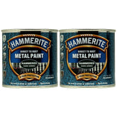 2X Hammerite Hammered Dark Green Paint 250ml Tin Paint